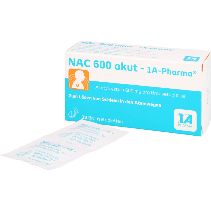 NAC 600 akut - 1 A Pharma, 10 pcs. Tablets