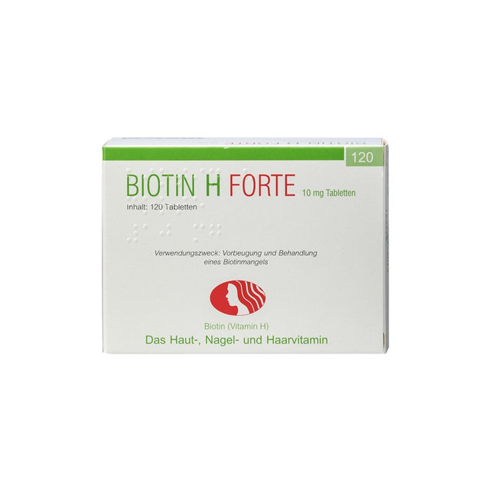 BIOTIN H FORTE 10 mg Tabletten für schöne Haare, feste Nägel und gesunde Haut, 120 St. Tabletten