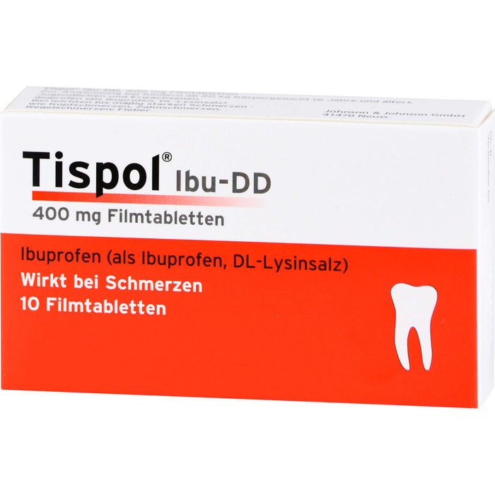 Tispol Ibu-DD Tabletten wirkt bei Schmerzen, 10 pcs. Tablets