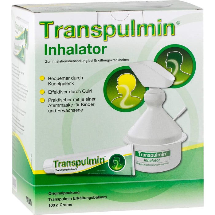 Transpulmin Erkältungsbalsam Creme mit Inhalator, 100 g Cream