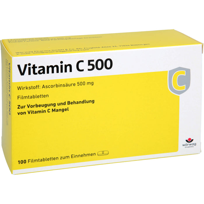 WÖRWAG Vitamin C 500 Filmtabletten, 100 St. Tabletten