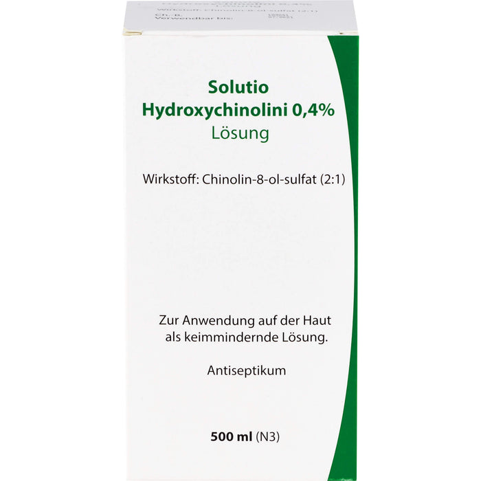 Solutio Hydroxychinolini 0,4%, Lösung zur Anwendung auf der Haut, 500 ml LOE