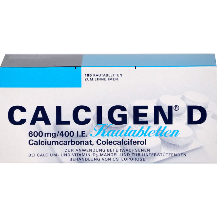 CALCIGEN D 600 mg/400 I.E. Kautabletten, 100 St KTA