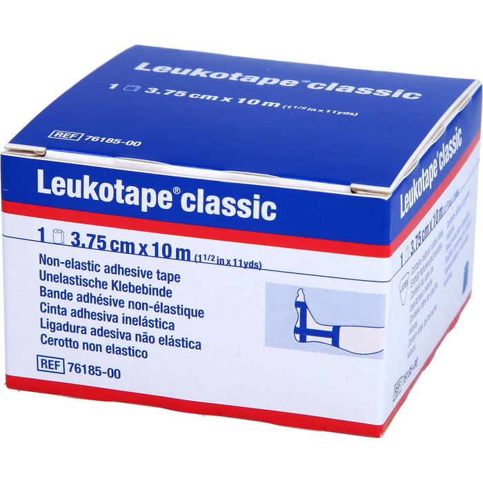 Leukotape Classic 3,75 cm x 10 m blau unelastische Klebebinde, 1 pcs. Pack