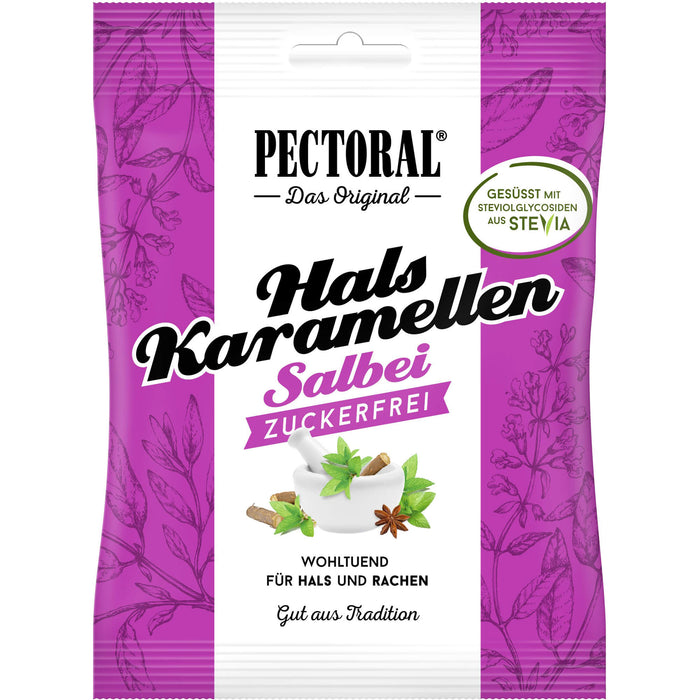 Pectoral Salbei Hals-Karamellen zuckerfrei, 60 g Bonbons