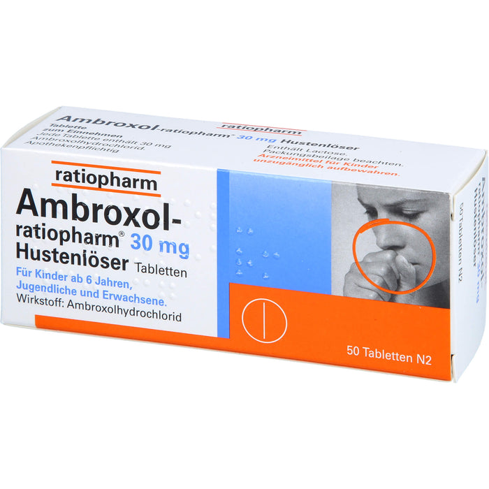 Ambroxol-ratiopharm 30 mg Hustenlöser Tabletten, 50 pc Tablettes