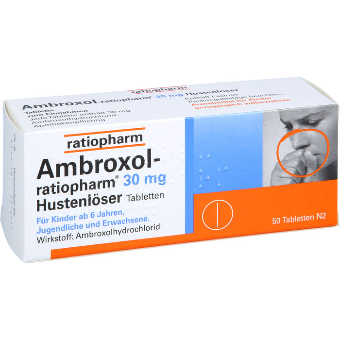 Ambroxol-ratiopharm 30 mg Hustenlöser Tabletten, 50 pc Tablettes