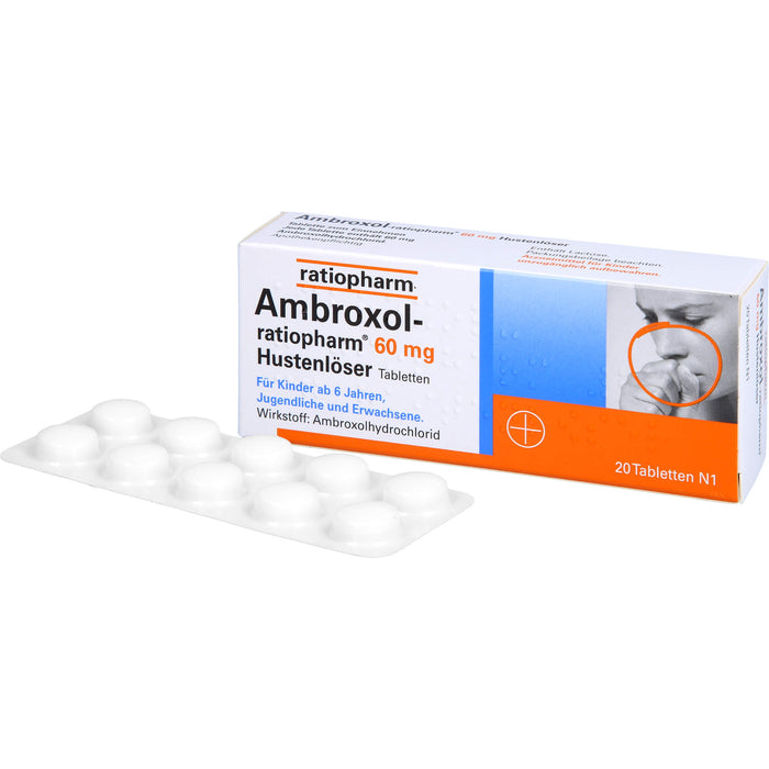 Ambroxol-ratiopharm 60 mg Hustenlöser Tabletten, 20 pcs. Tablets