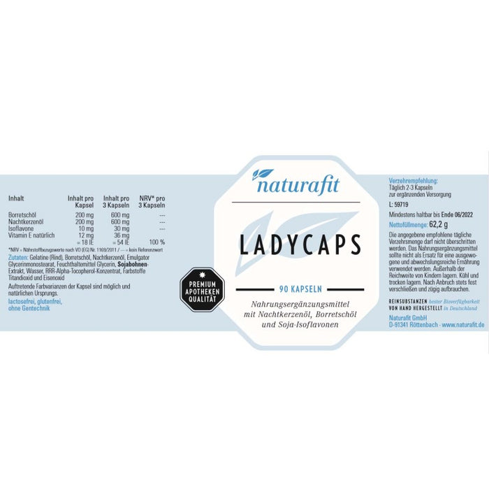 naturafit Ladycaps Kapseln, 90 pc Capsules