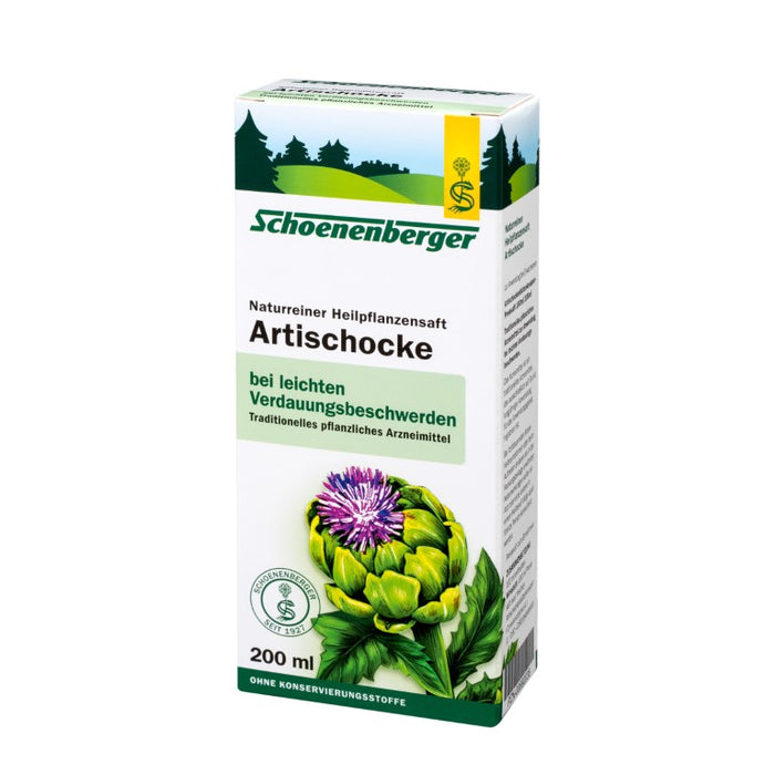 Schoenenberger Artischocke naturreiner Heilpflanzensaft, 200 ml Solution