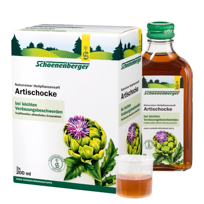 Schoenenberger Artischocke naturreiner Heilpflanzensaft, 600 ml Solution