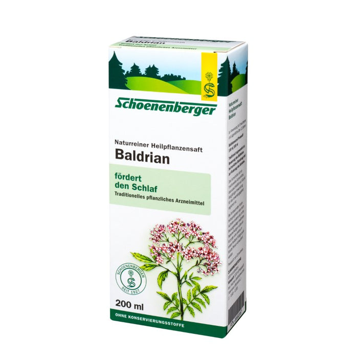 Schoenenberger naturreiner Heilpflanzensaft Baldrian fördert den Schlaf, 200 ml Solution