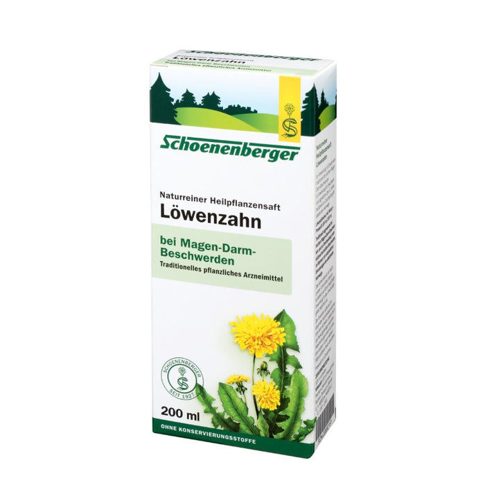 Schoenenberger Löwenzahn naturreiner Heilpflanzensaft, 200 ml Lösung