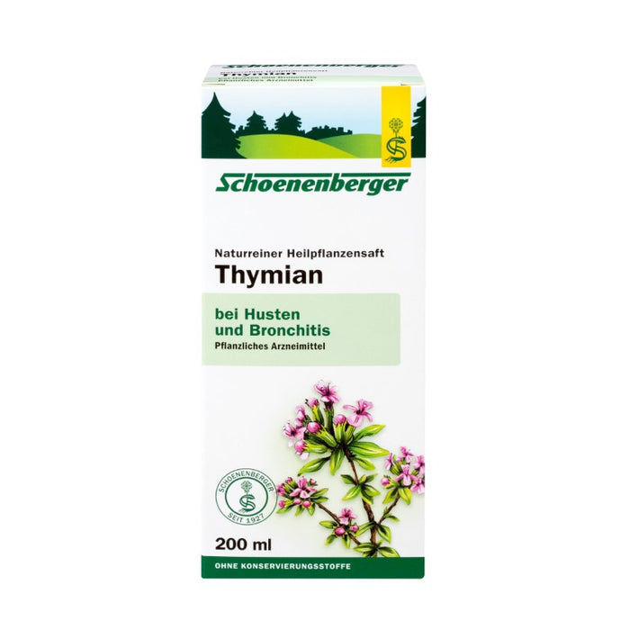 Schoenenberger Thymian naturreiner Heilpflanzensaft, 200 ml Solution