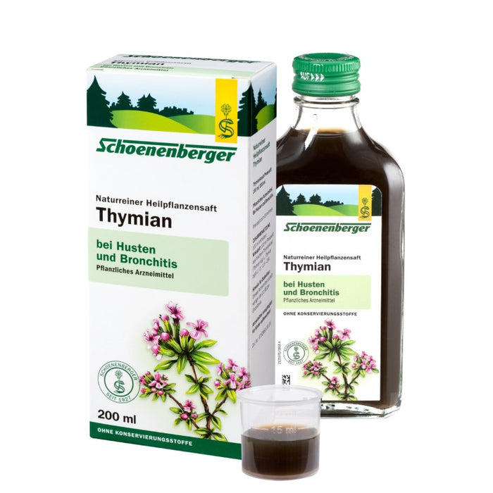 Schoenenberger Thymian naturreiner Heilpflanzensaft, 200 ml Solution