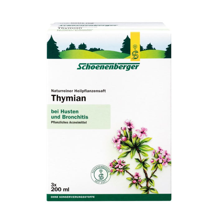 Schoenenberger naturreiner Heilpflanzensaft Thymian, 600 ml Solution