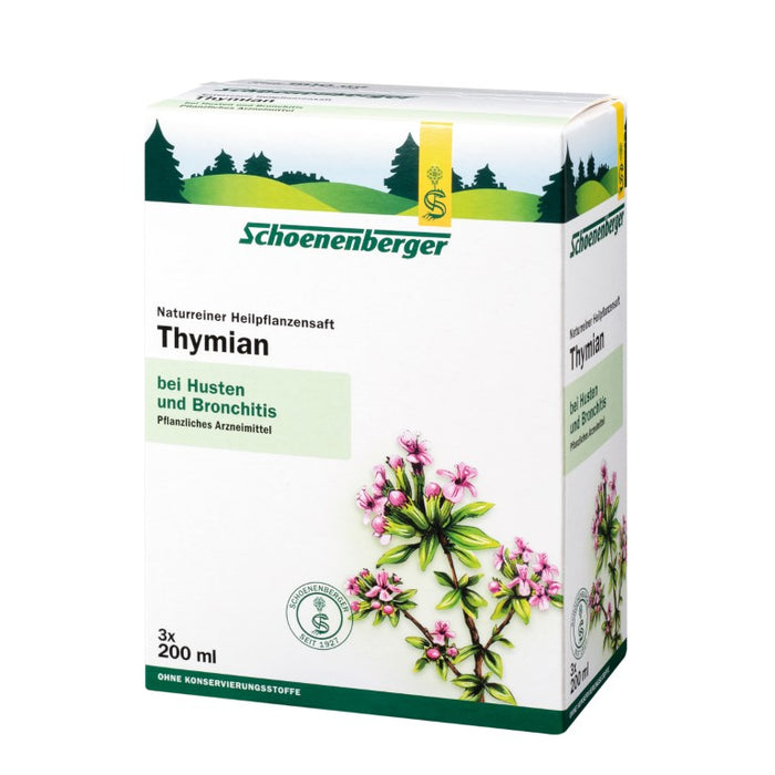 Schoenenberger naturreiner Heilpflanzensaft Thymian, 600 ml Solution