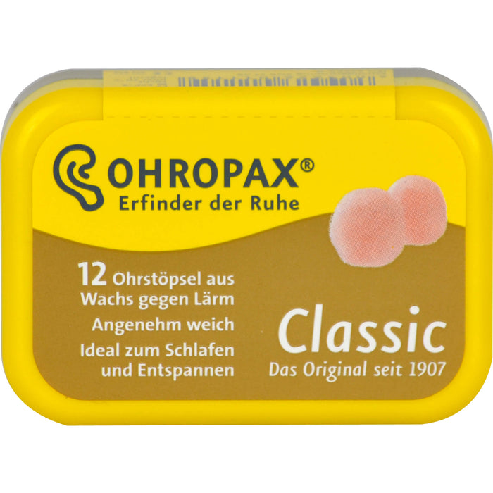 OHROPAX Classic Ohrstöpsel aus Wachs, 12 pcs. Earplugs