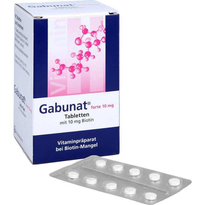 Gabunat forte 10 mg Tabletten mit Biotin bei Biotinmangel, 90 pcs. Tablets