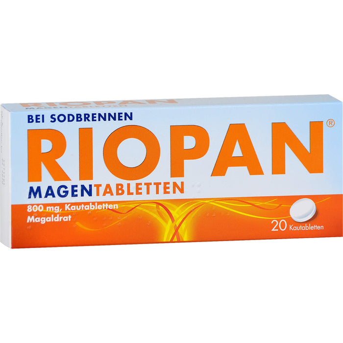 RIOPAN Magentabletten bei Sodbrennen Kautabletten, 20 pc Tablettes