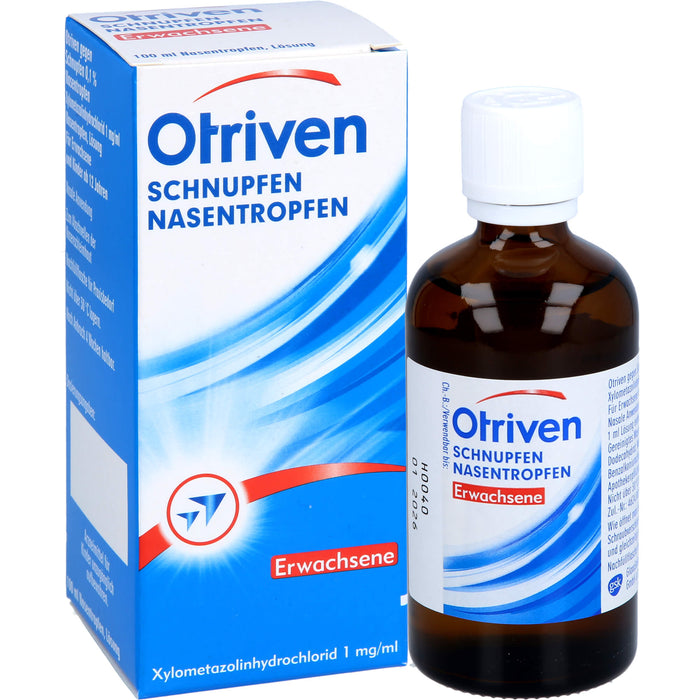 Otriven 0,1 % Nasentropfen für Erwachsene bei Schnupfen, 100 ml Lösung