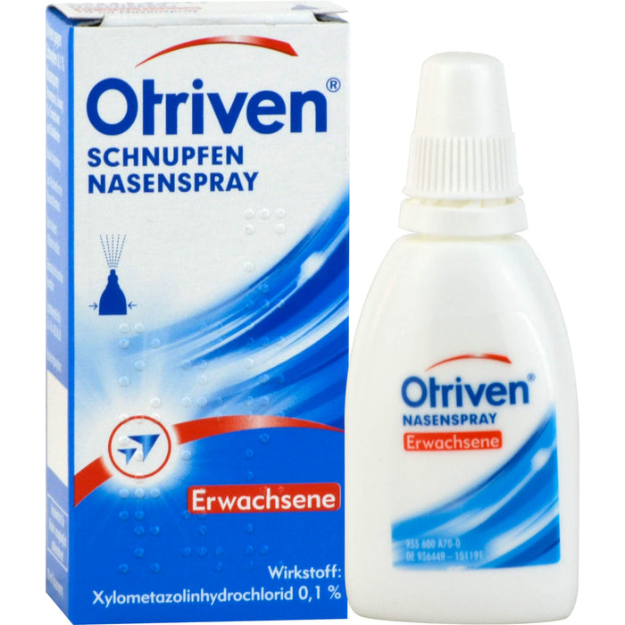 Otriven 0,1 % Nasenspray für Erwachsene bei Schnupfen, 10 ml Solution