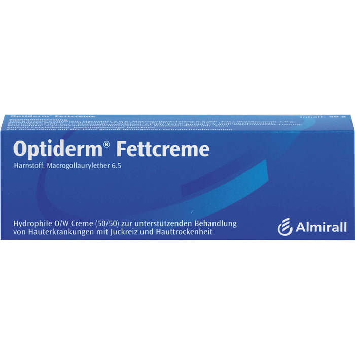 Optiderm Fettcreme bei Hauterkrankungen mit Juckreiz und Hauttrockenheit, 50 g Creme