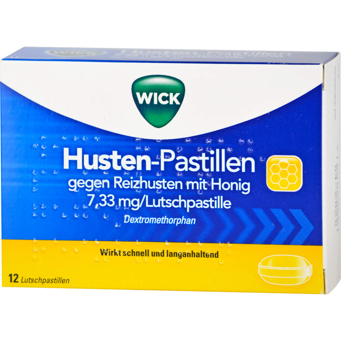 WICK Husten-Pastillen gegen Reizhusten Lutschpastillen, 12 St. Tabletten