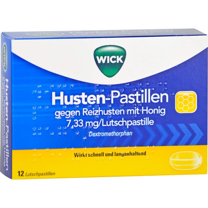 WICK Husten-Pastillen gegen Reizhusten Lutschpastillen, 12 pc Tablettes