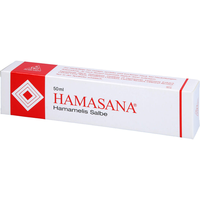 HAMASANA Hamamelis Salbe zur Hautpflege bei rissiger, spröder und trockener Haut, 50 g Ointment