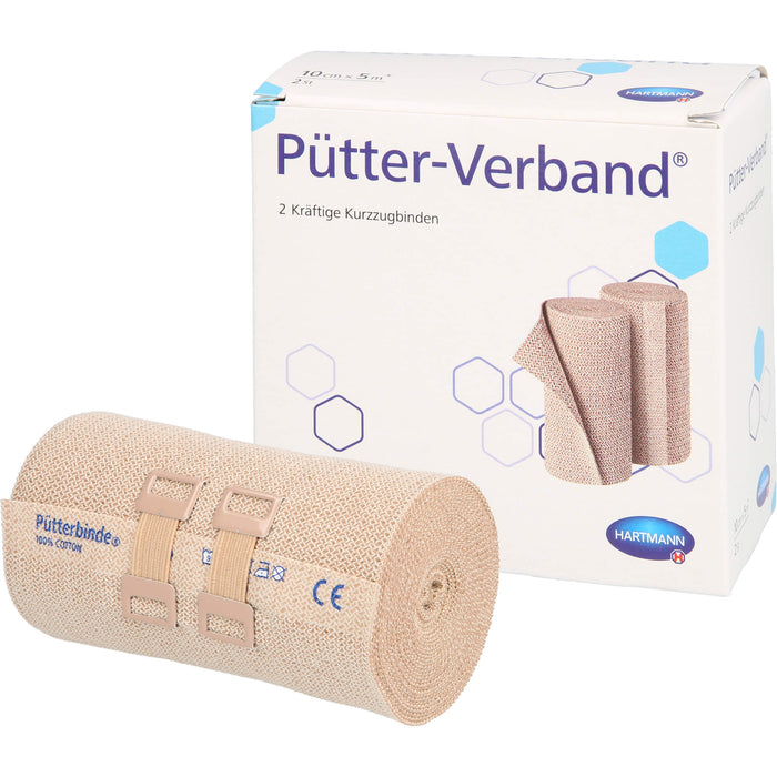 Pütter-Verband 10 cm x 5 m Kurzzugbinden, 2 pcs. Bandage