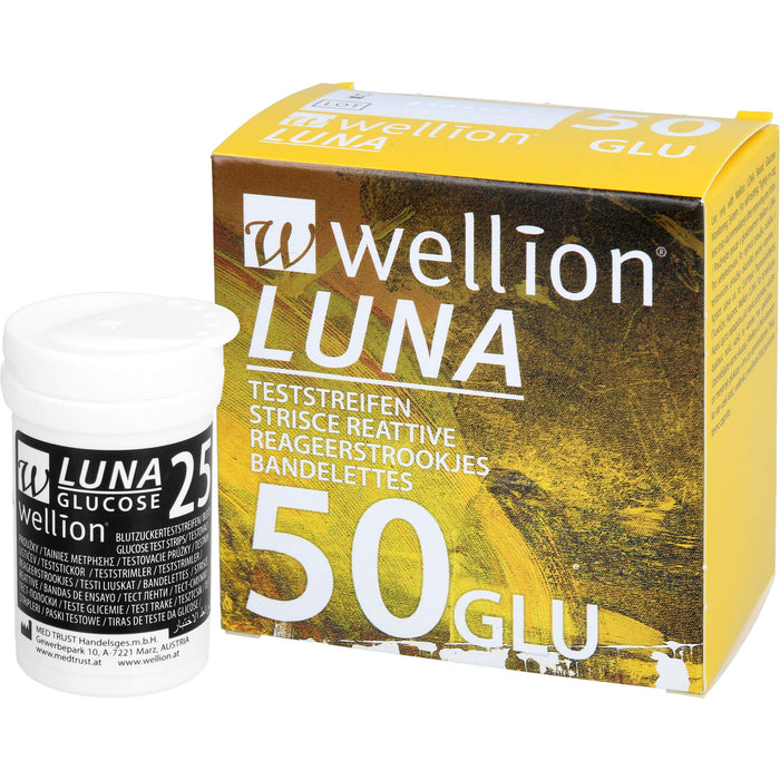 Wellion Luna Blutzuckerteststreifen, 50 St. Teststreifen