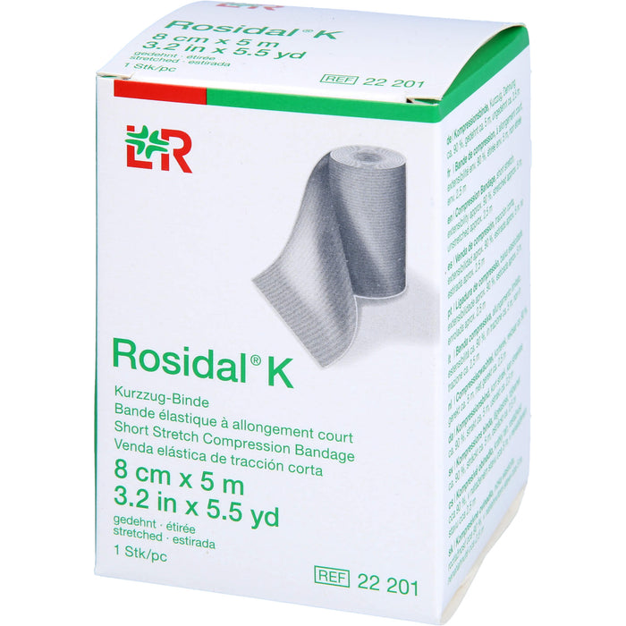 Rosidal K Kurzzug-Binde 8 cm x 5 m, 1 pc Bandage