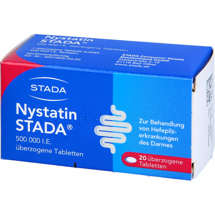 Nystatin STADA Tabletten bei Hefepilzerkrankungen des Darmes, 20 pcs. Tablets