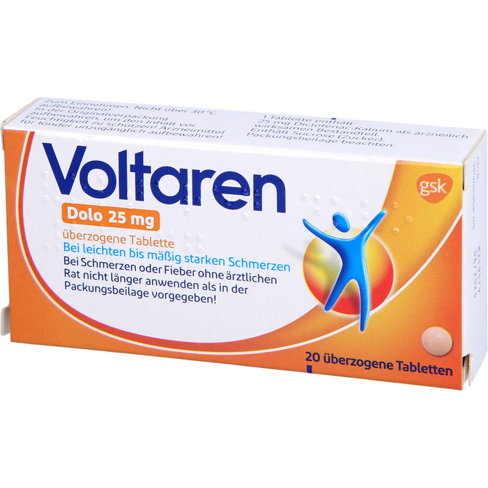 Voltaren Dolo 25 mg Tabletten, 20 pcs. Tablets