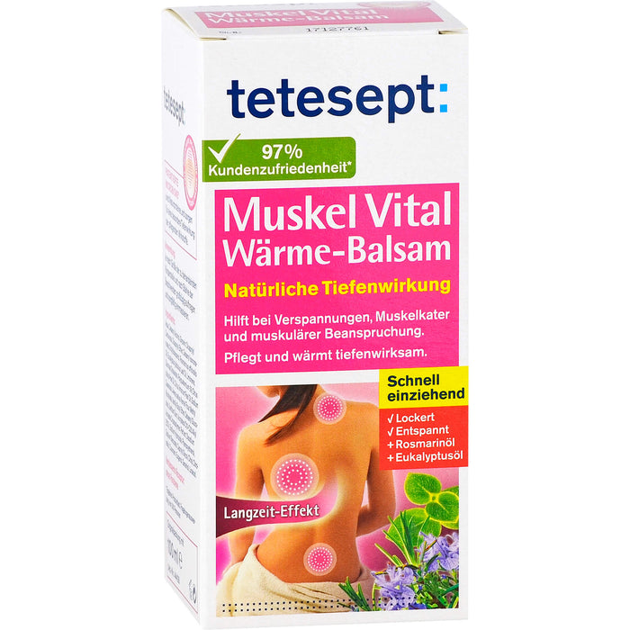 tetesept: Muskel Vital Wärme-Balsam schnell einziehend, 100 g Creme