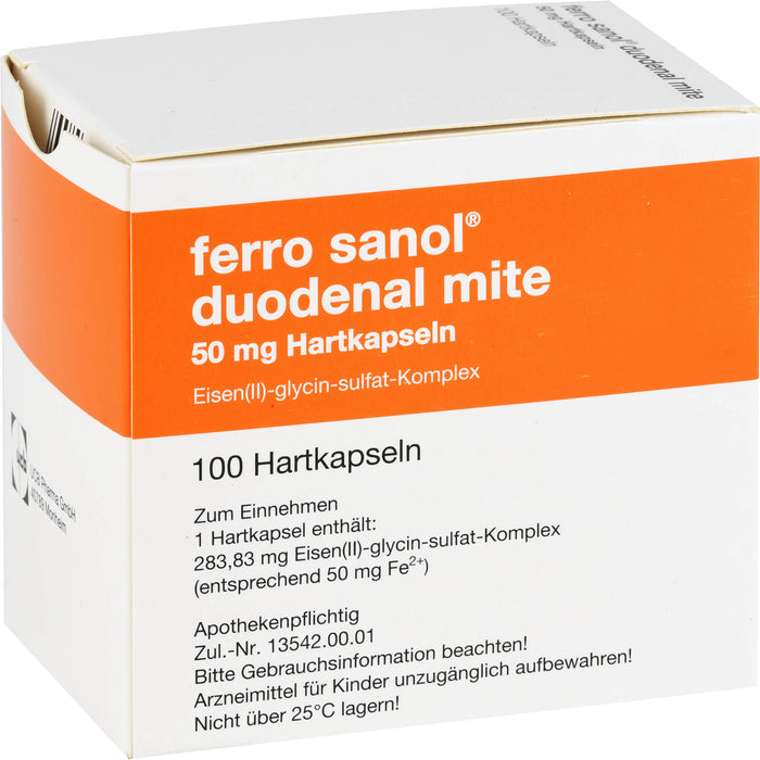 ferro sanol duodenal mite 50 mg Kapseln, 100 pcs. Capsules