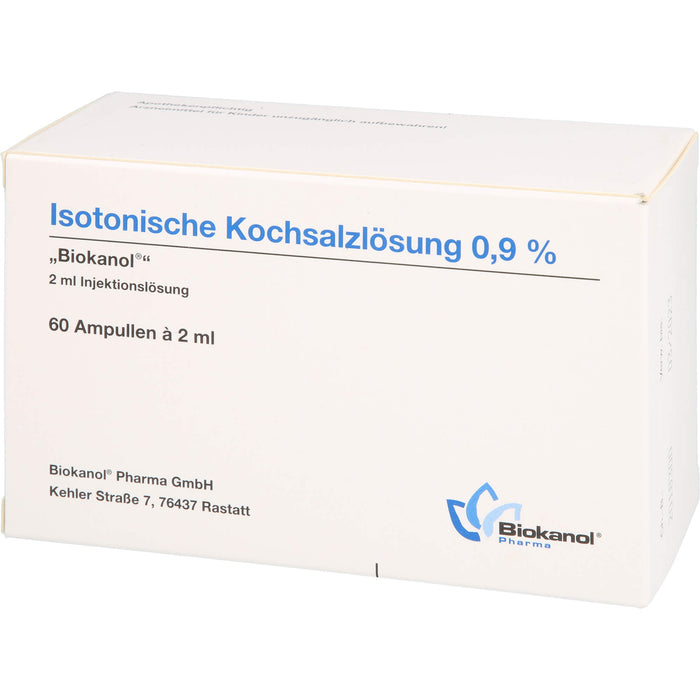 Isotonische Kochsalzlösung 0,9% Biokanol, 2 ml, 60X2 ml AMP