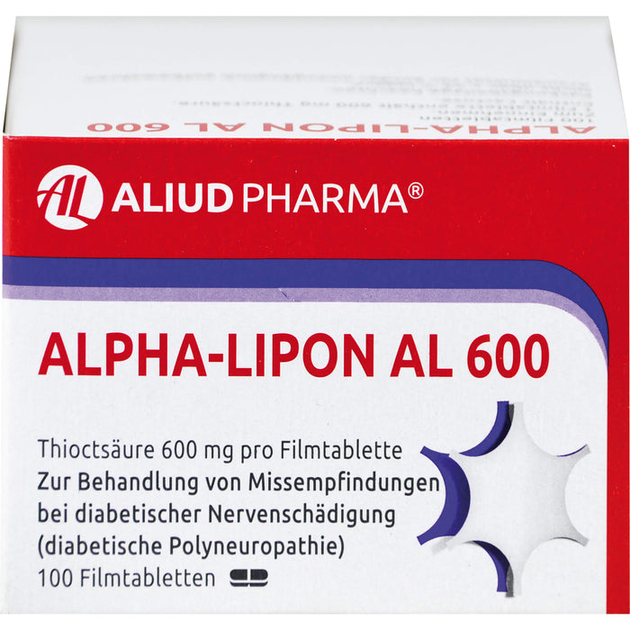 ALPHA-LIPON AL 600 Tabletten zur Behandlung von Missempfindungen bei diabetischer Nervenschädigung, 100 St. Tabletten