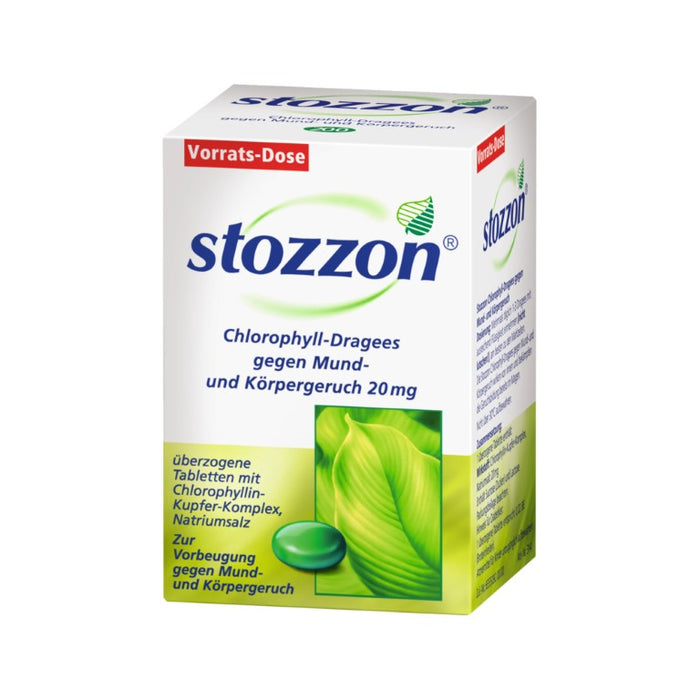 stozzon Chlorophyll-Dragees gegen Mund- und Körpergeruch, 200 pc Tablettes