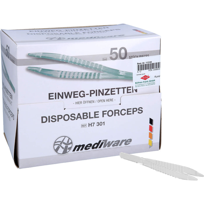 Büttner-Frank Einmal-Pinzetten steril, 50 pcs. Tweezers