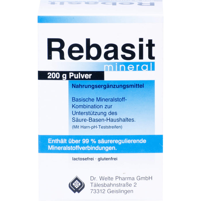 Rebasit mineral Pulver zur Unterstützung des Säure-Basen-Haushaltes, 200 g Pulver