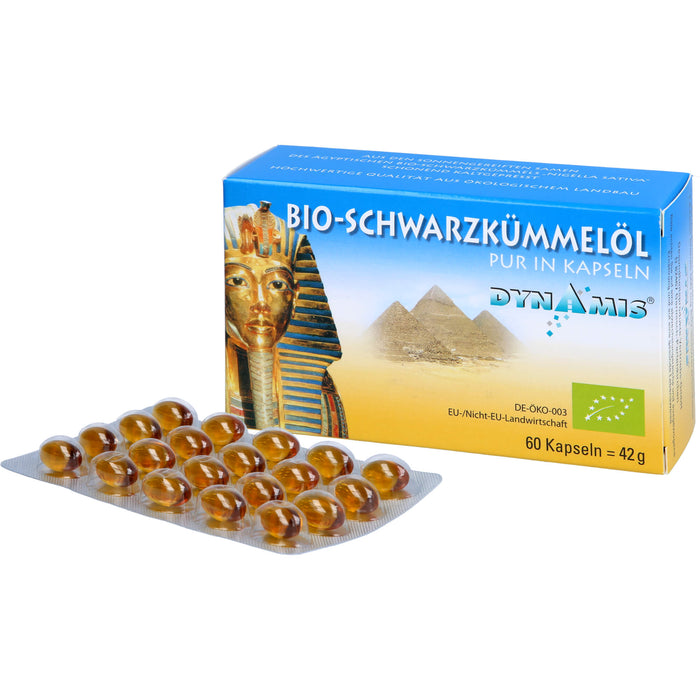 DYNAMIS Bio-Schwarzkümmelöl pur in Kapseln, 60 St. Kapseln