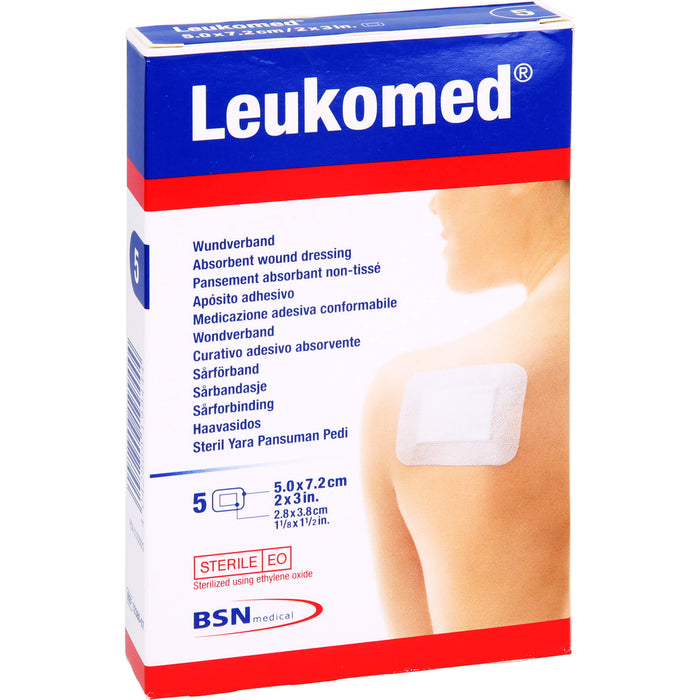 Leukomed Wundverband 5,0 x 7,2 cm, 5 pc Pansement