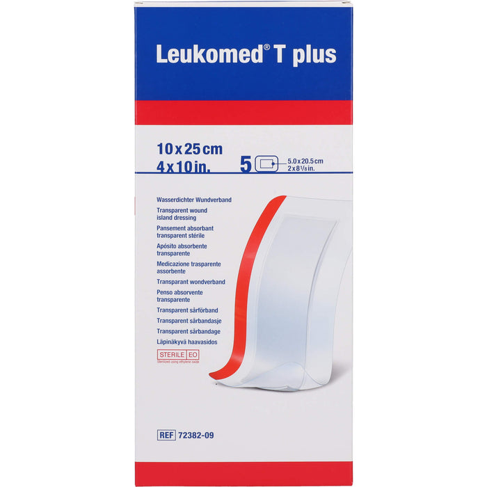 LEUKOMED TRANSP. PLUS STERILE PFL. 10x25 cm, 5 St PFL