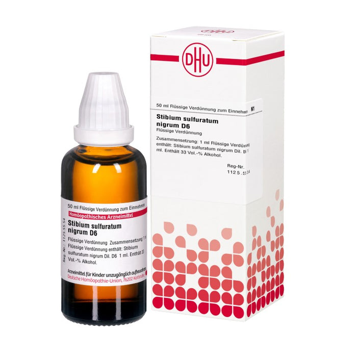 DHU Stibium sulfuratum nigrum D6 Dilution, 50 ml Lösung