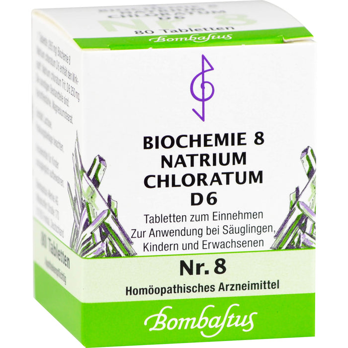 Biochemie 8 Natrium chloratum Bombastus D6 Tbl., 80 St TAB