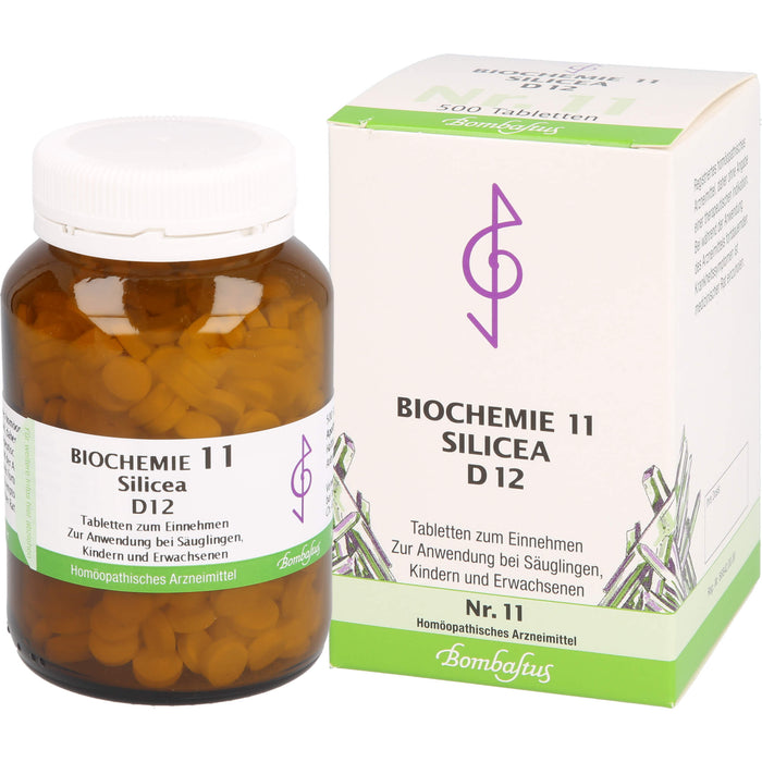 Bombastus Biochemie 11 Silicea D12 Tabletten, 500 pcs. Tablets