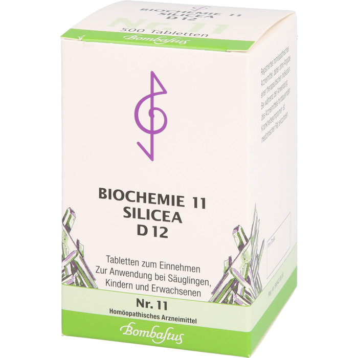 Bombastus Biochemie 11 Silicea D12 Tabletten, 500 pcs. Tablets