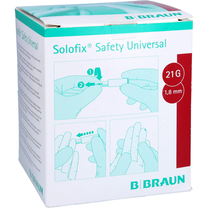 SOLOFIX Safety Universal 21G 1,8mm Stichl., 200 St LAN